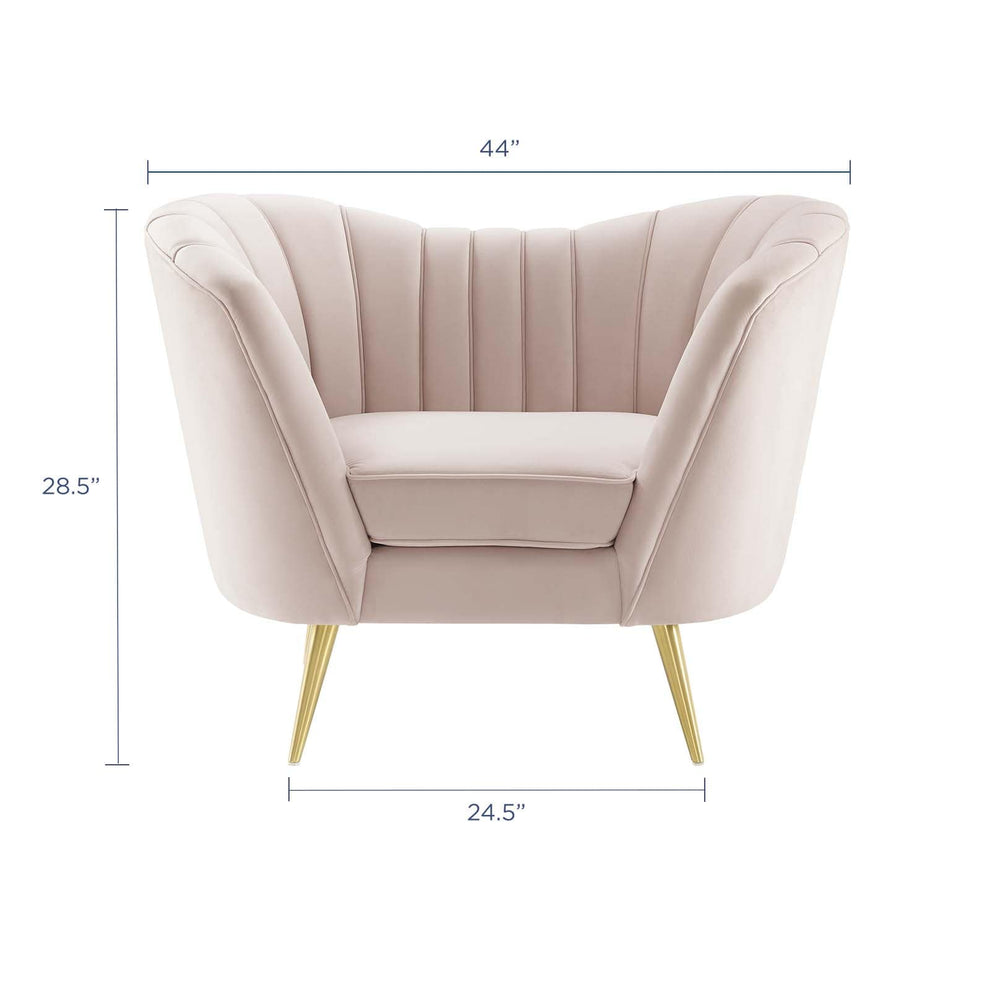Modway Opportunity Performance Velvet Armchair - EEI-3874 | Armchairs | Modishstore - 20