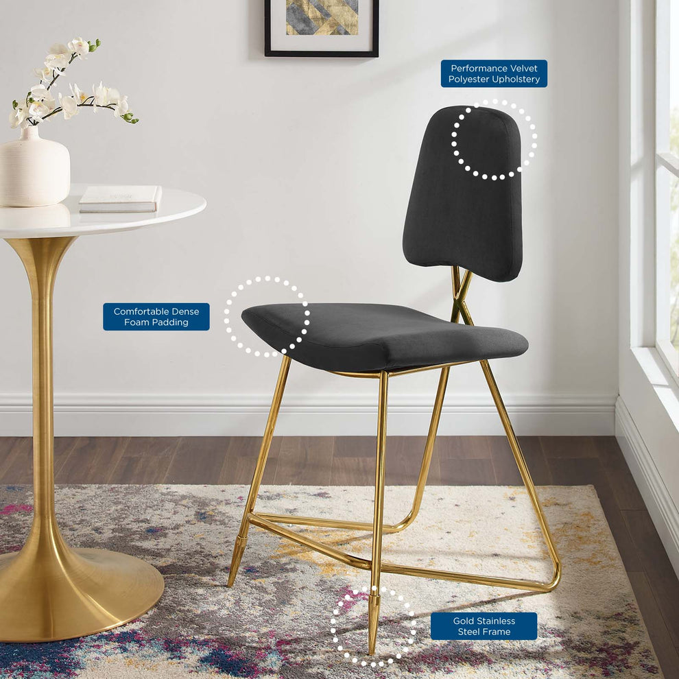 Modway Ponder Performance Velvet Counter Stool - EEI-3879 | Counter Stools | Modishstore - 8