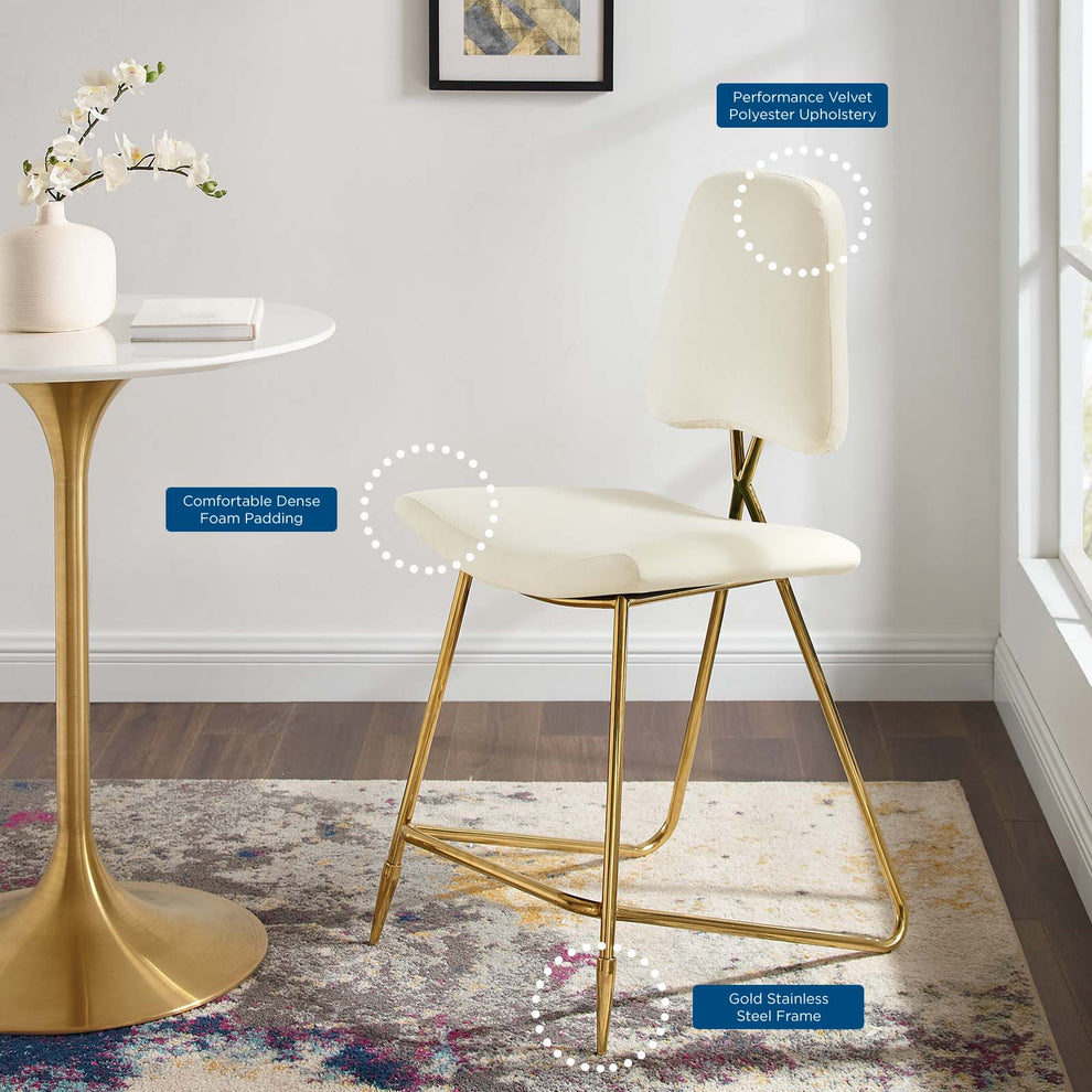Modway Ponder Performance Velvet Counter Stool - EEI-3879 | Counter Stools | Modishstore - 25