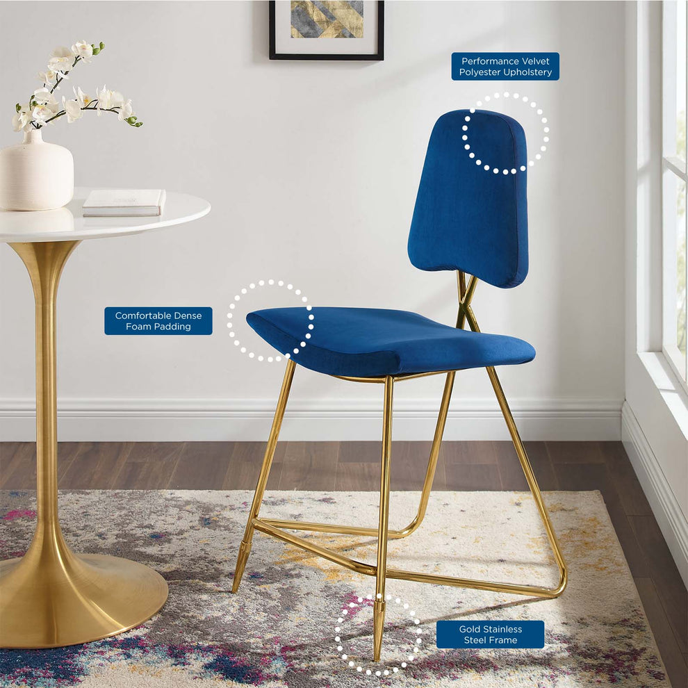 Modway Ponder Performance Velvet Counter Stool - EEI-3879 | Counter Stools | Modishstore - 33