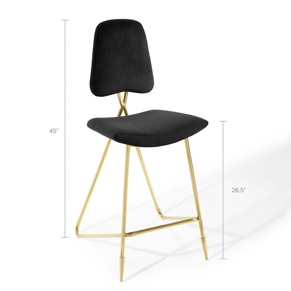 Modway Ponder Performance Velvet Bar Stool - EEI-3880 | Bar Stools | Modishstore - 3