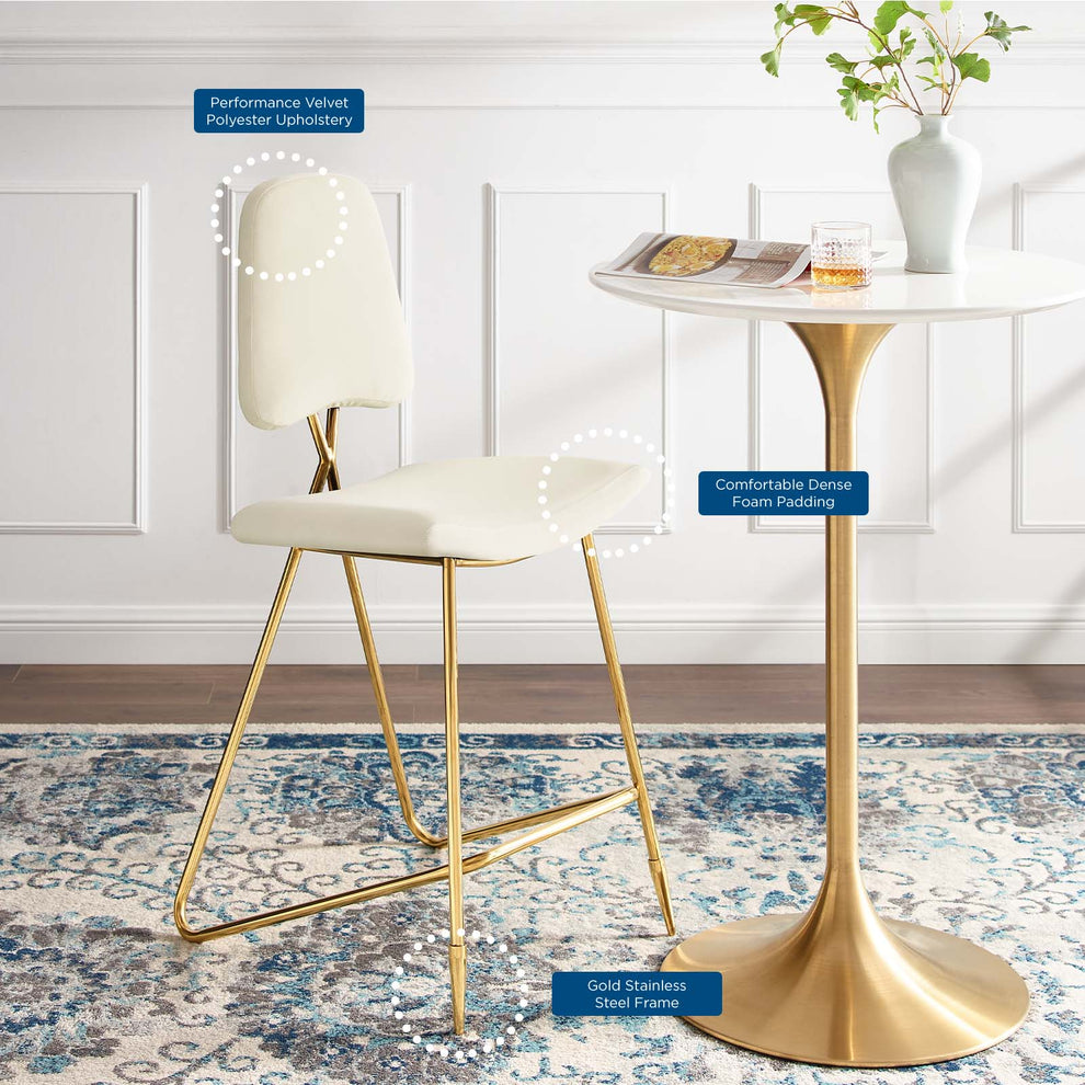 Modway Ponder Performance Velvet Bar Stool - EEI-3880 | Bar Stools | Modishstore - 23