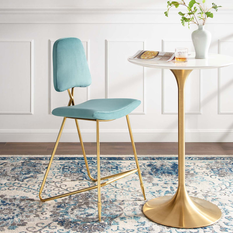 Modway Ponder Performance Velvet Bar Stool - EEI-3880 | Bar Stools | Modishstore - 33