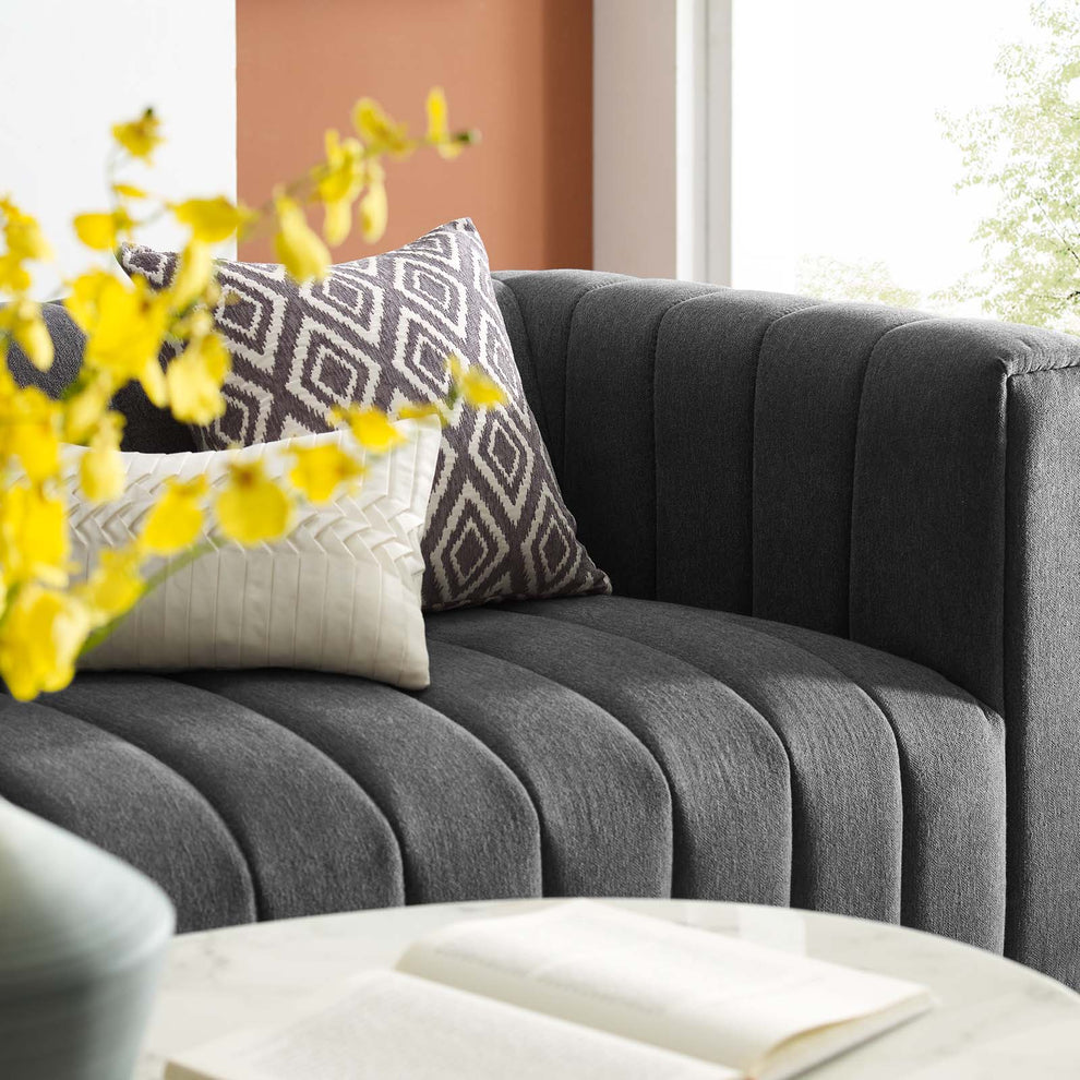 Modway Reflection Channel Tufted Upholstered Fabric Sofa - EEI-3881 | Sofas | Modishstore - 10