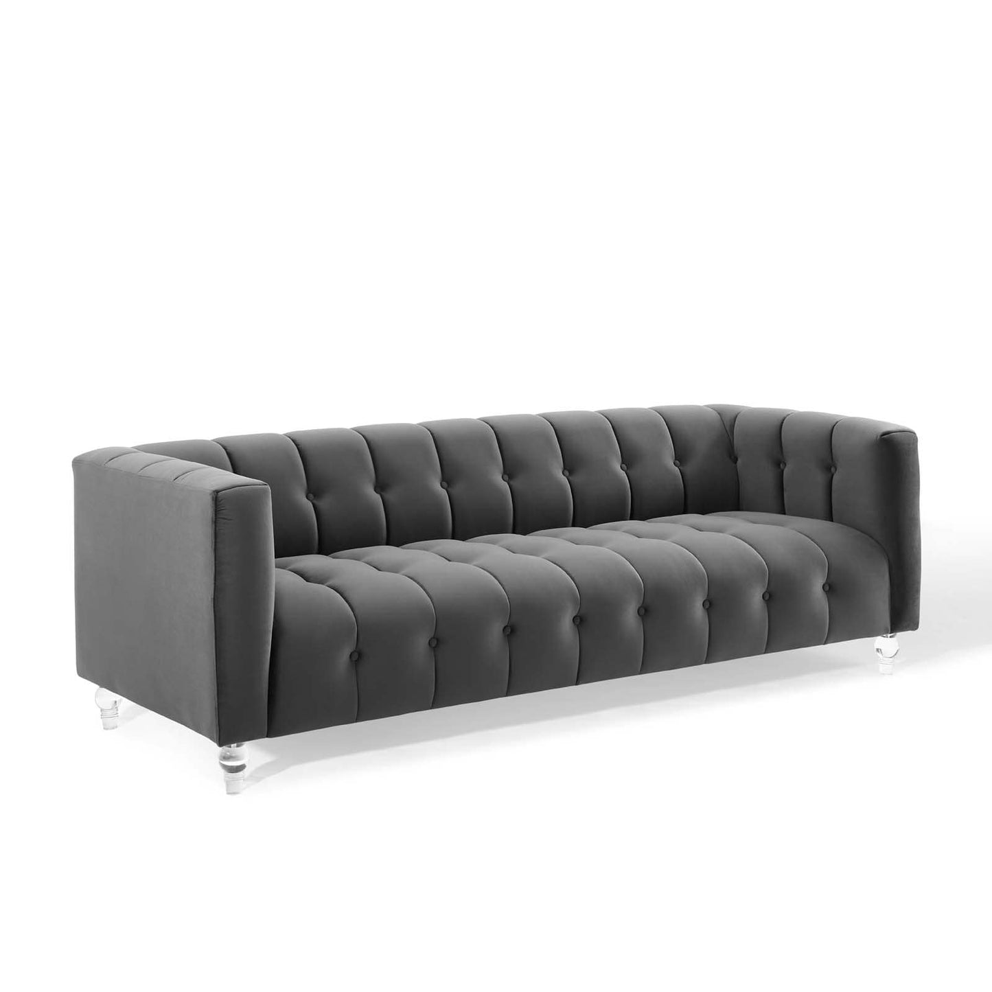 Modway Mesmer Channel Tufted Button Performance Velvet Sofa | Sofas | Modishstore