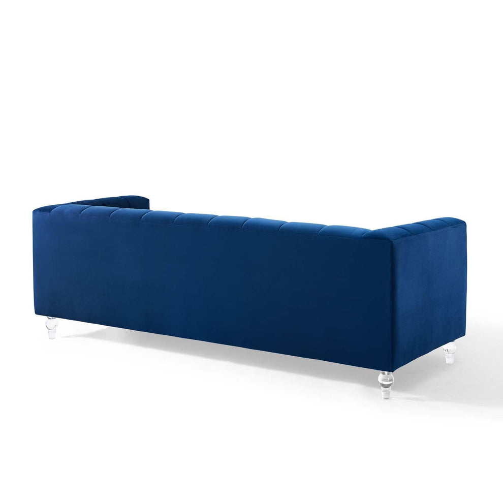 Modway Mesmer Channel Tufted Button Performance Velvet Sofa - EEI-3882 | Sofas | Modishstore - 12