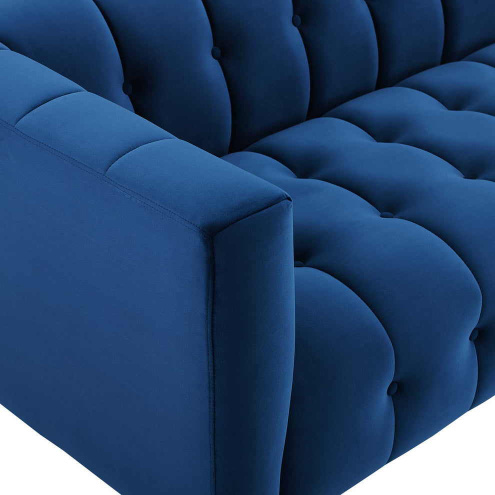Modway Mesmer Channel Tufted Button Performance Velvet Sofa - EEI-3882 | Sofas | Modishstore - 14