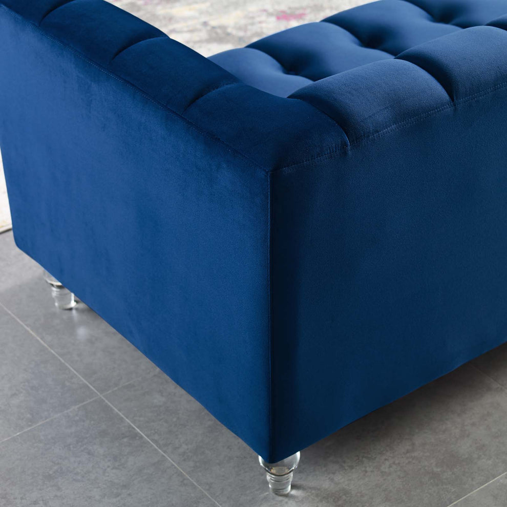 Modway Mesmer Channel Tufted Button Performance Velvet Sofa - EEI-3882 | Sofas | Modishstore - 15