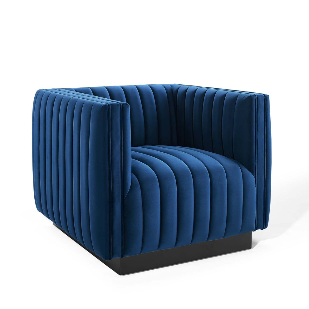 Modway Conjure Channel Tufted Performance Velvet Accent Armchair - EEI-3884 | Armchairs | Modishstore - 2