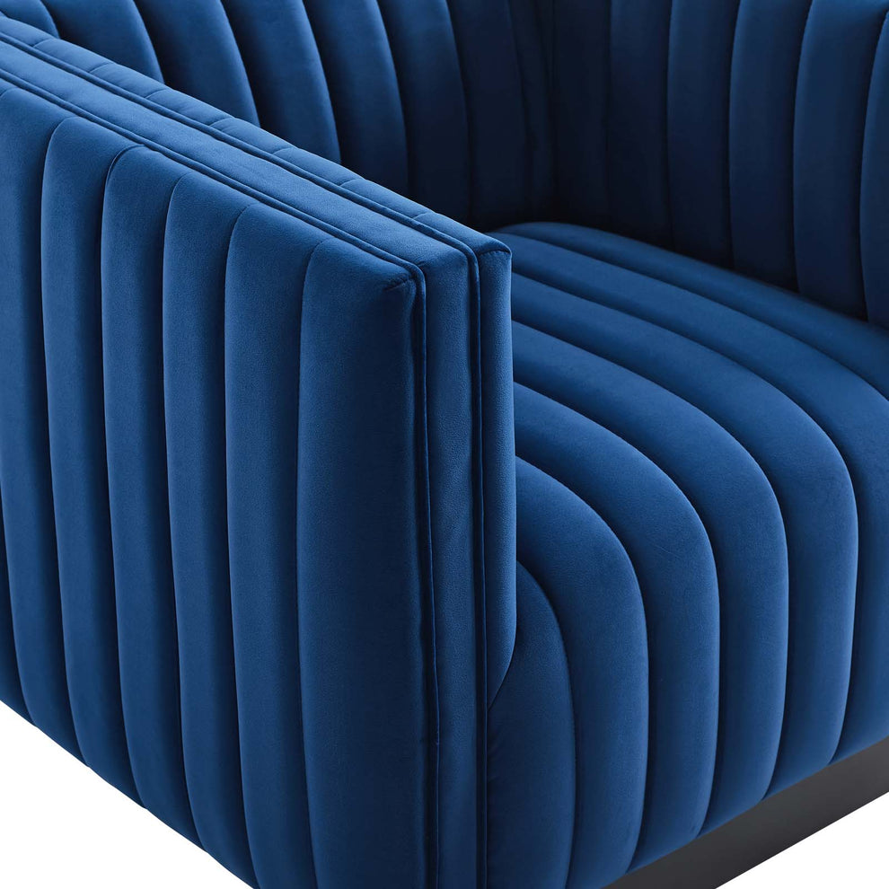 Modway Conjure Channel Tufted Performance Velvet Accent Armchair - EEI-3884 | Armchairs | Modishstore - 7