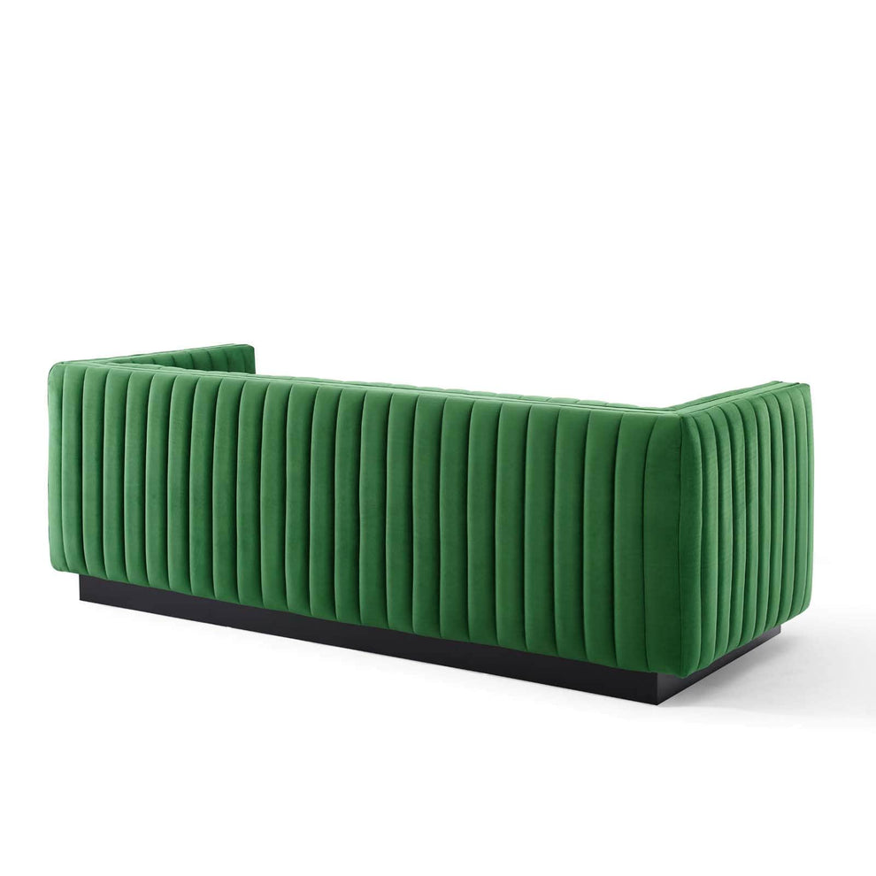 Modway Conjure Channel Tufted Velvet Sofa - EEI-3885 | Sofas | Modishstore - 12