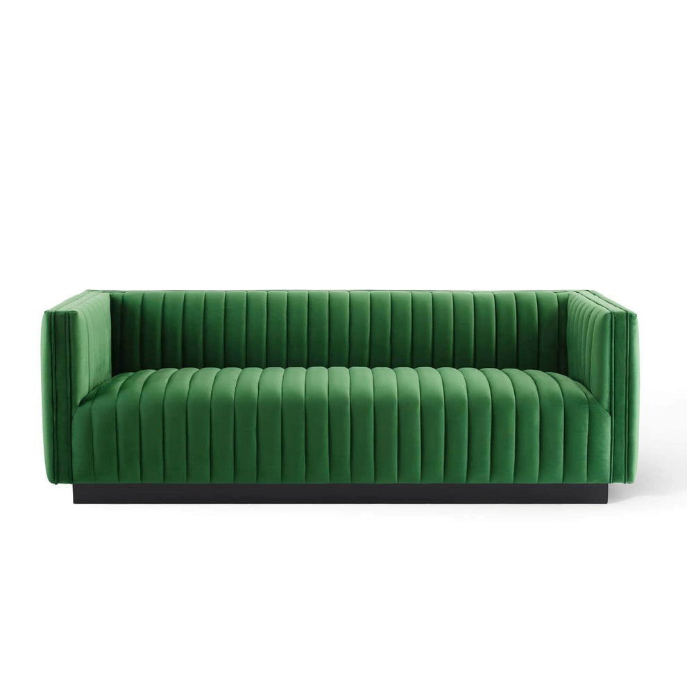 Modway Conjure Channel Tufted Velvet Sofa - EEI-3885 | Sofas | Modishstore - 13