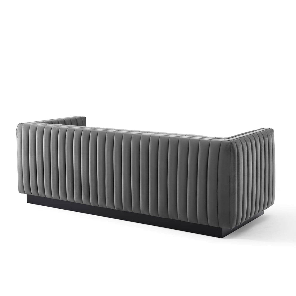 Modway Conjure Channel Tufted Velvet Sofa - EEI-3885 | Sofas | Modishstore - 20