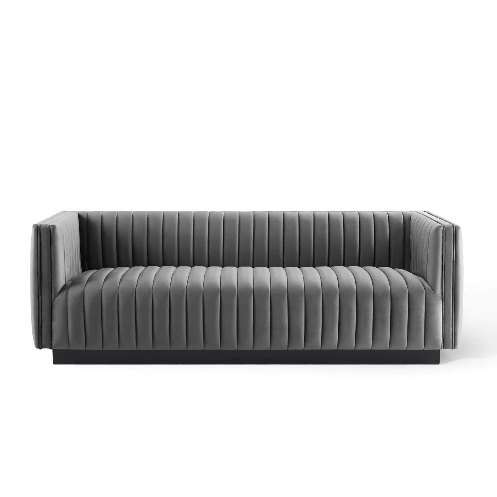 Modway Conjure Channel Tufted Velvet Sofa | Sofas | Modishstore-21