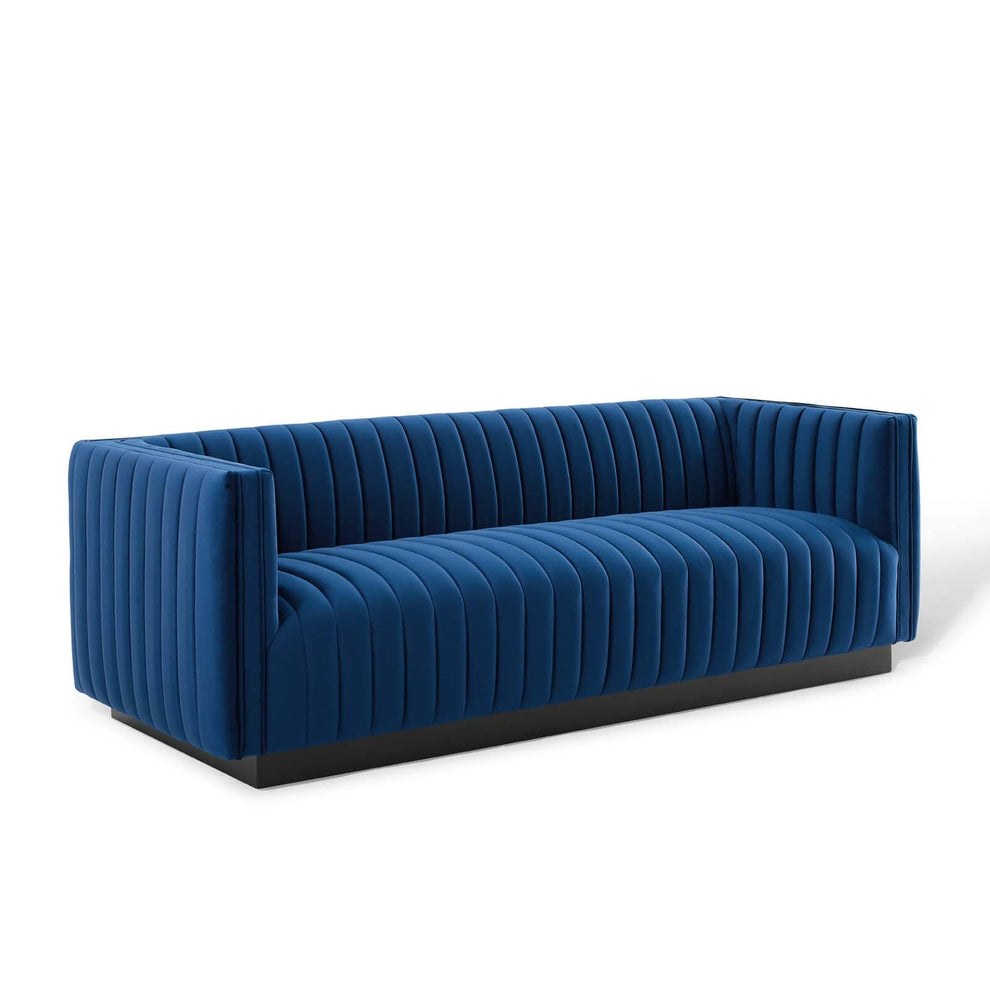 Modway Conjure Channel Tufted Velvet Sofa - EEI-3885 | Sofas | Modishstore - 25