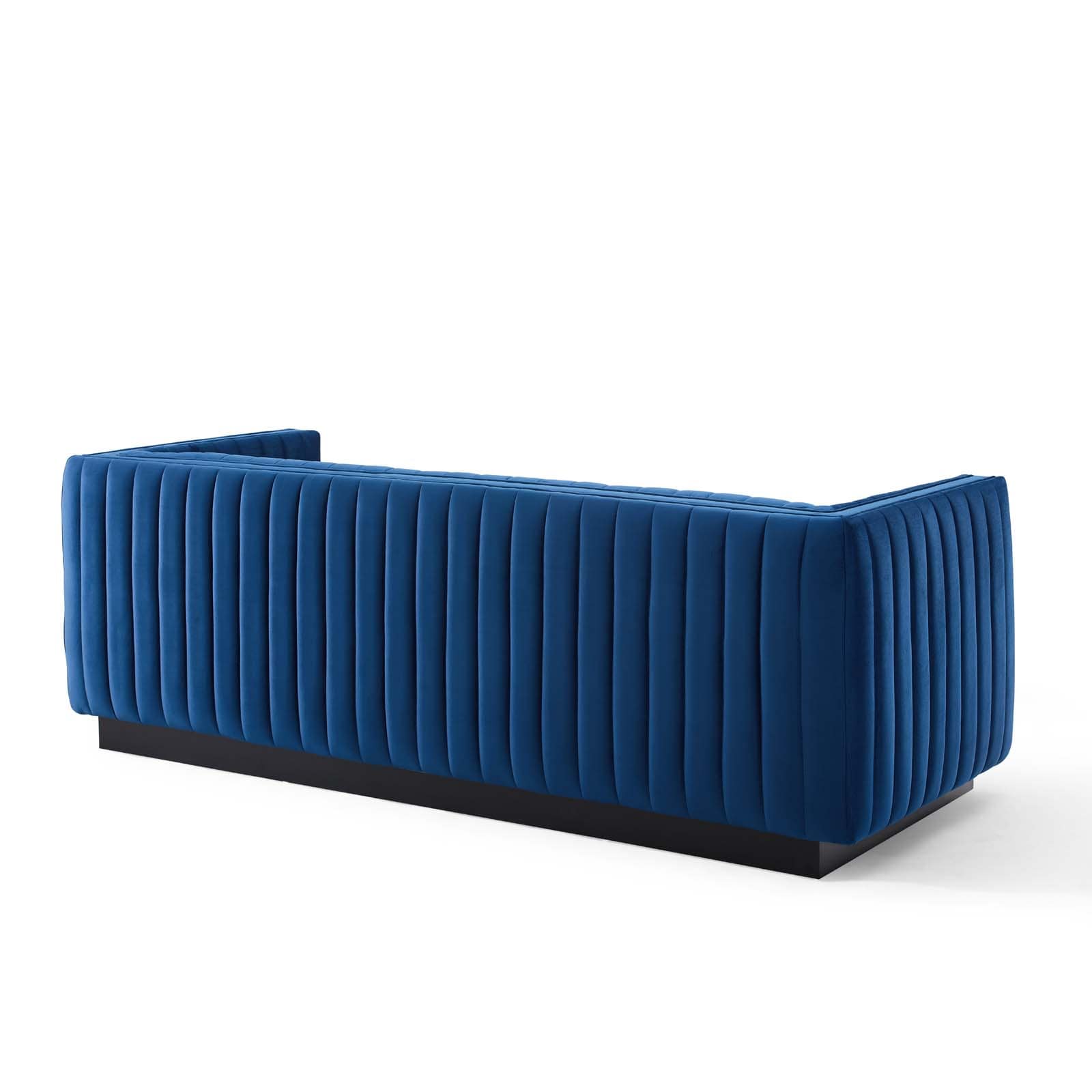Modway Conjure Channel Tufted Velvet Sofa | Sofas | Modishstore-28