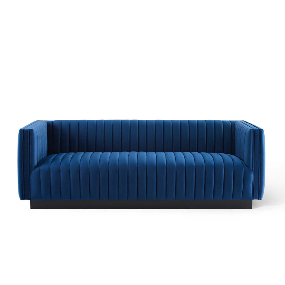 Modway Conjure Channel Tufted Velvet Sofa - EEI-3885 | Sofas | Modishstore - 29