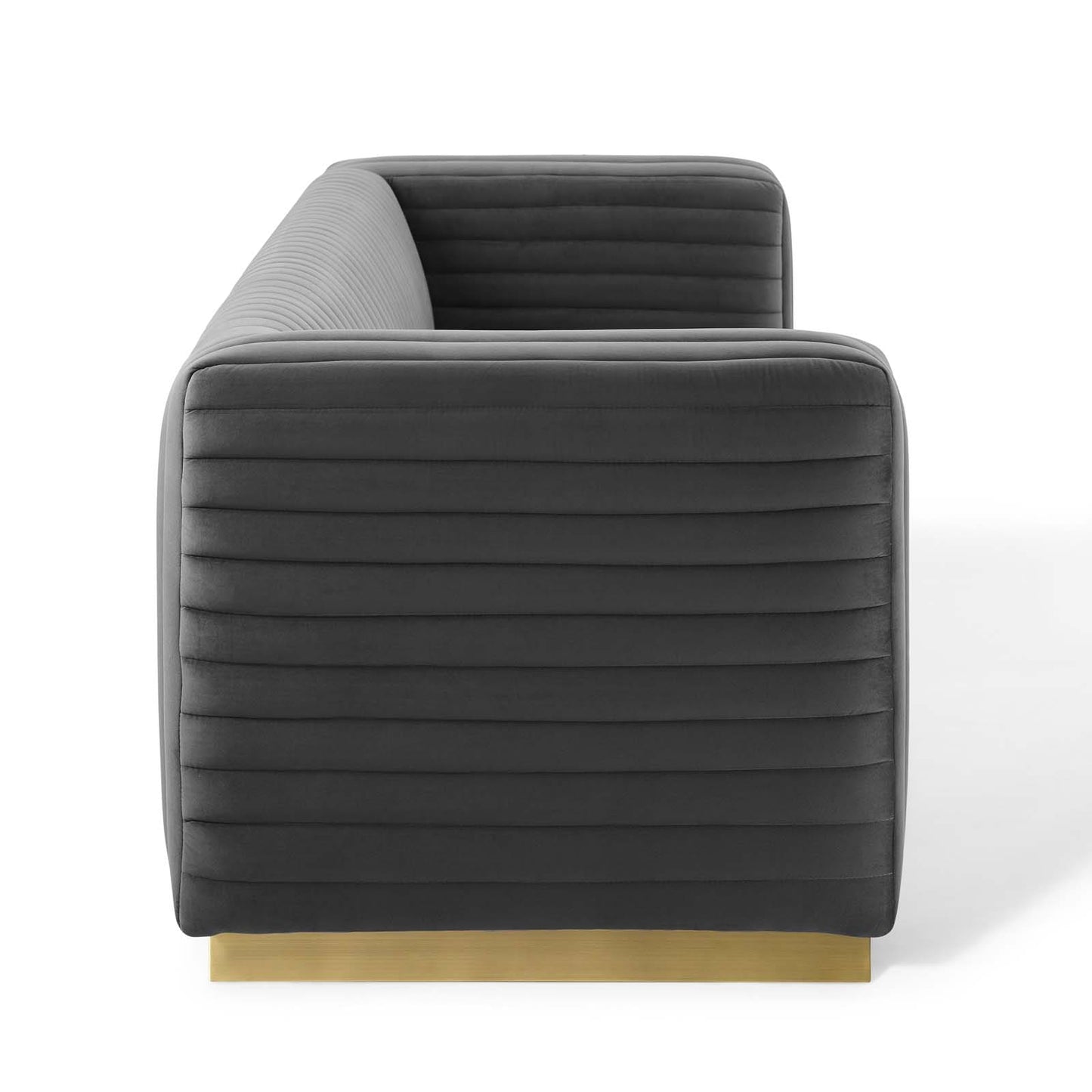 Modway Charisma Channel Tufted Performance Velvet Living Room Sofa - EEI-3886 | Sofas | Modishstore - 3