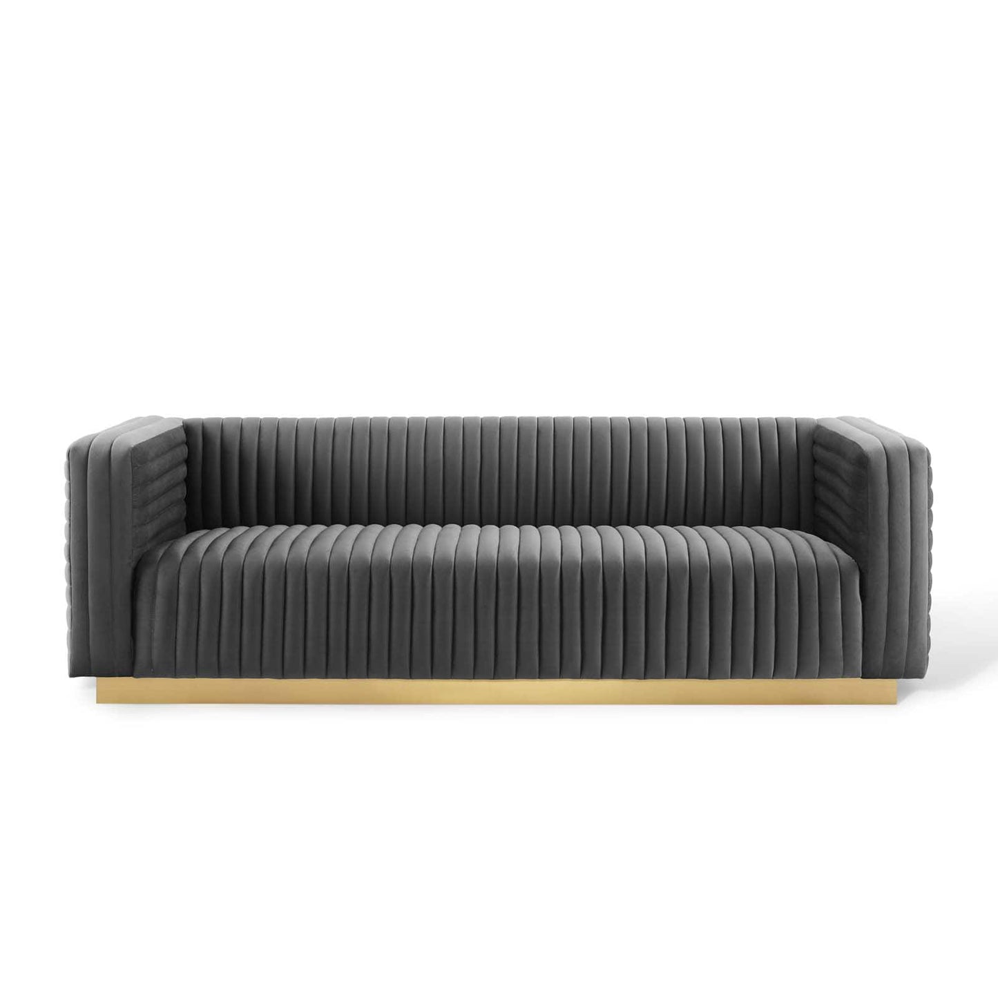 Modway Charisma Channel Tufted Performance Velvet Living Room Sofa - EEI-3886 | Sofas | Modishstore - 5