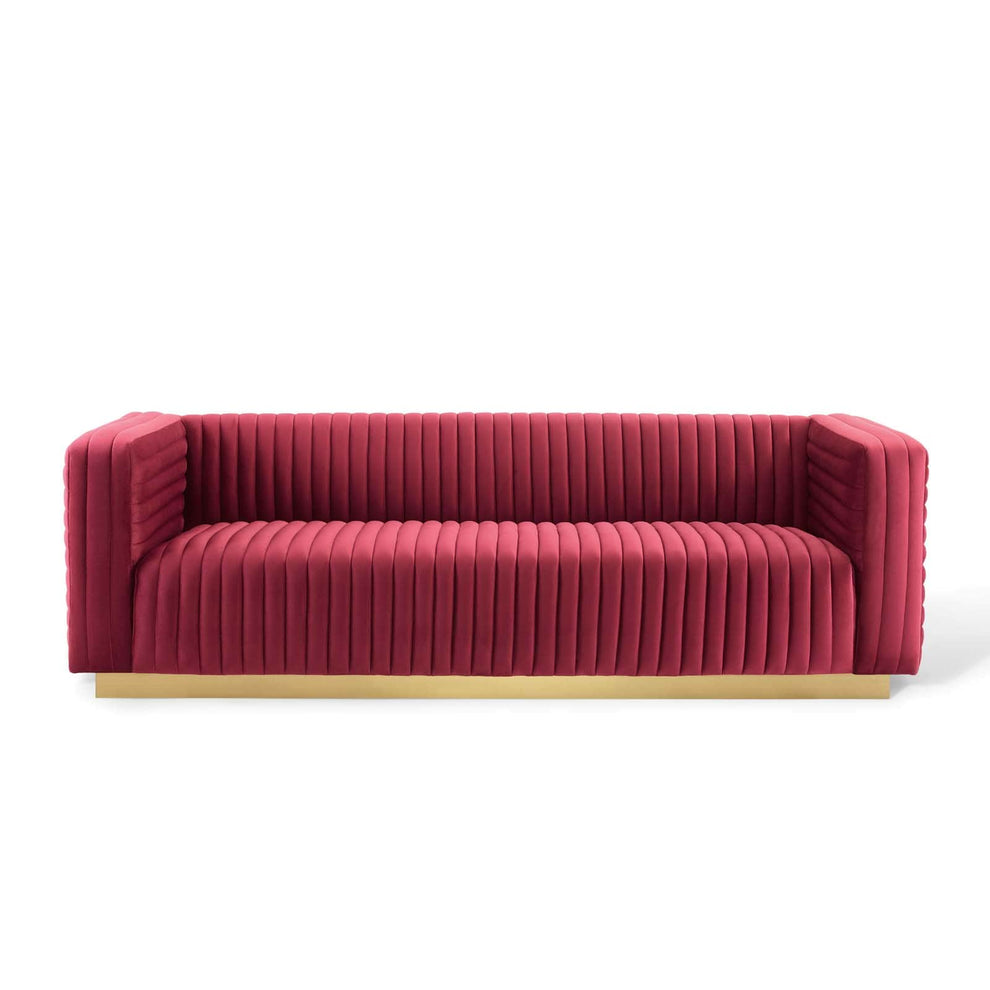 Modway Charisma Channel Tufted Performance Velvet Living Room Sofa - EEI-3886 | Sofas | Modishstore - 13