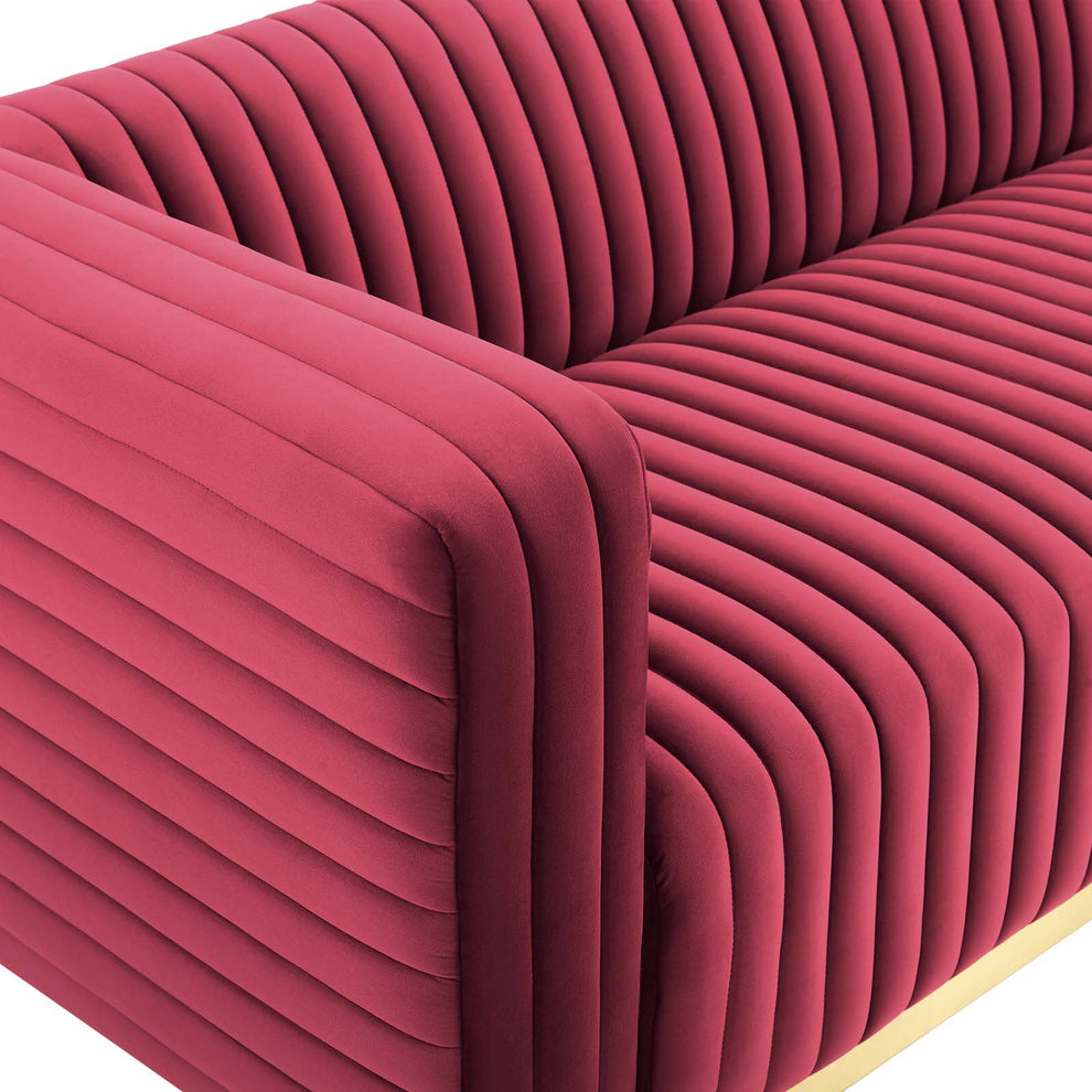 Modway Charisma Channel Tufted Performance Velvet Living Room Sofa - EEI-3886 | Sofas | Modishstore - 14