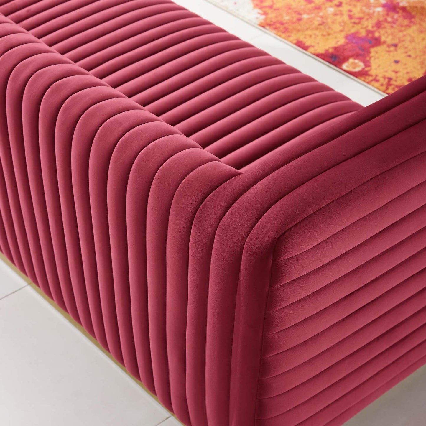 Modway Charisma Channel Tufted Performance Velvet Living Room Sofa - EEI-3886 | Sofas | Modishstore - 15