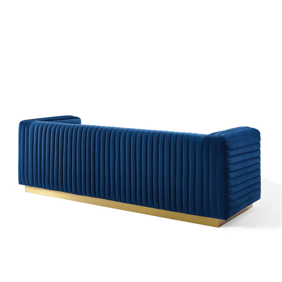 Modway Charisma Channel Tufted Performance Velvet Living Room Sofa - EEI-3886 | Sofas | Modishstore - 20