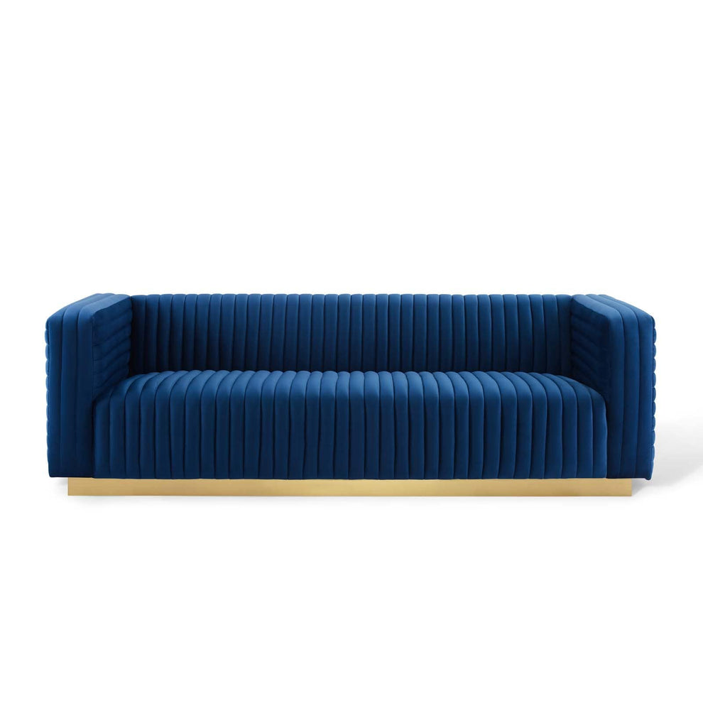 Modway Charisma Channel Tufted Performance Velvet Living Room Sofa - EEI-3886 | Sofas | Modishstore - 21