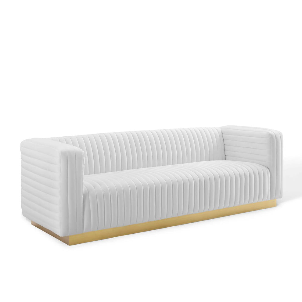Modway Charisma Channel Tufted Performance Velvet Living Room Sofa - EEI-3886 | Sofas | Modishstore - 25