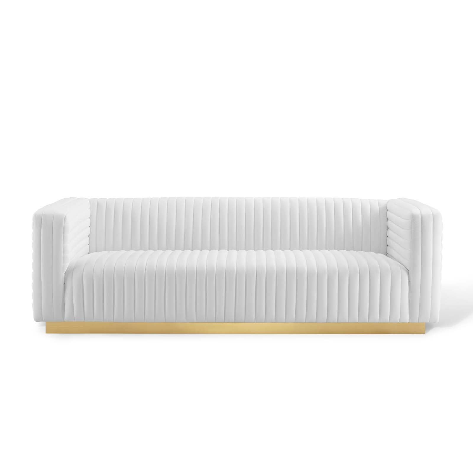 Modway Charisma Channel Tufted Performance Velvet Living Room Sofa - EEI-3886 | Sofas | Modishstore - 29