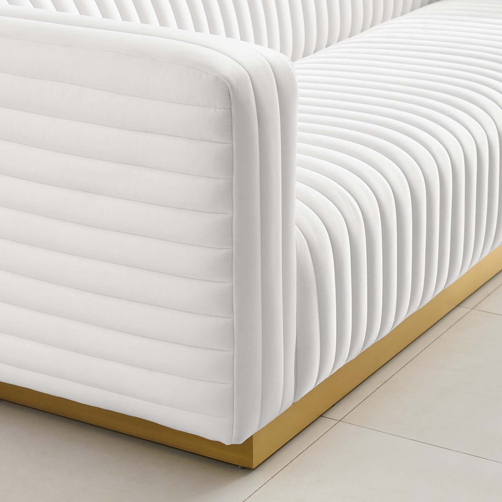 Modway Charisma Channel Tufted Performance Velvet Living Room Sofa - EEI-3886 | Sofas | Modishstore - 31
