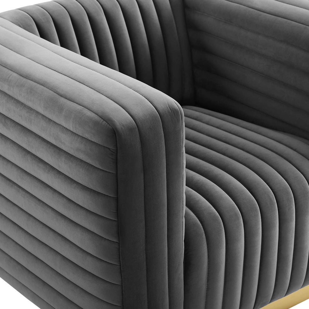 Modway Charisma Channel Tufted Performance Velvet Accent Armchair - EEI-3887 | Armchairs | Modishstore - 6