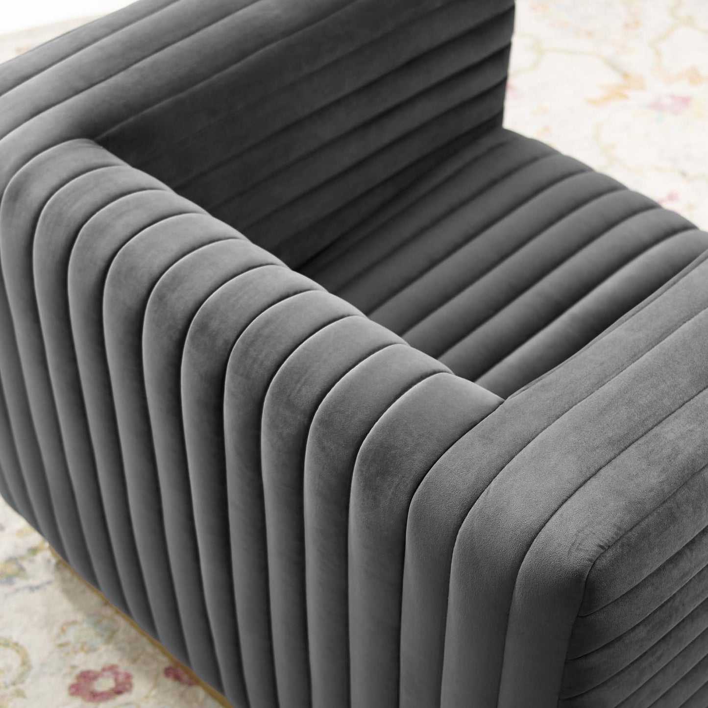 Modway Charisma Channel Tufted Performance Velvet Accent Armchair - EEI-3887 | Armchairs | Modishstore - 7