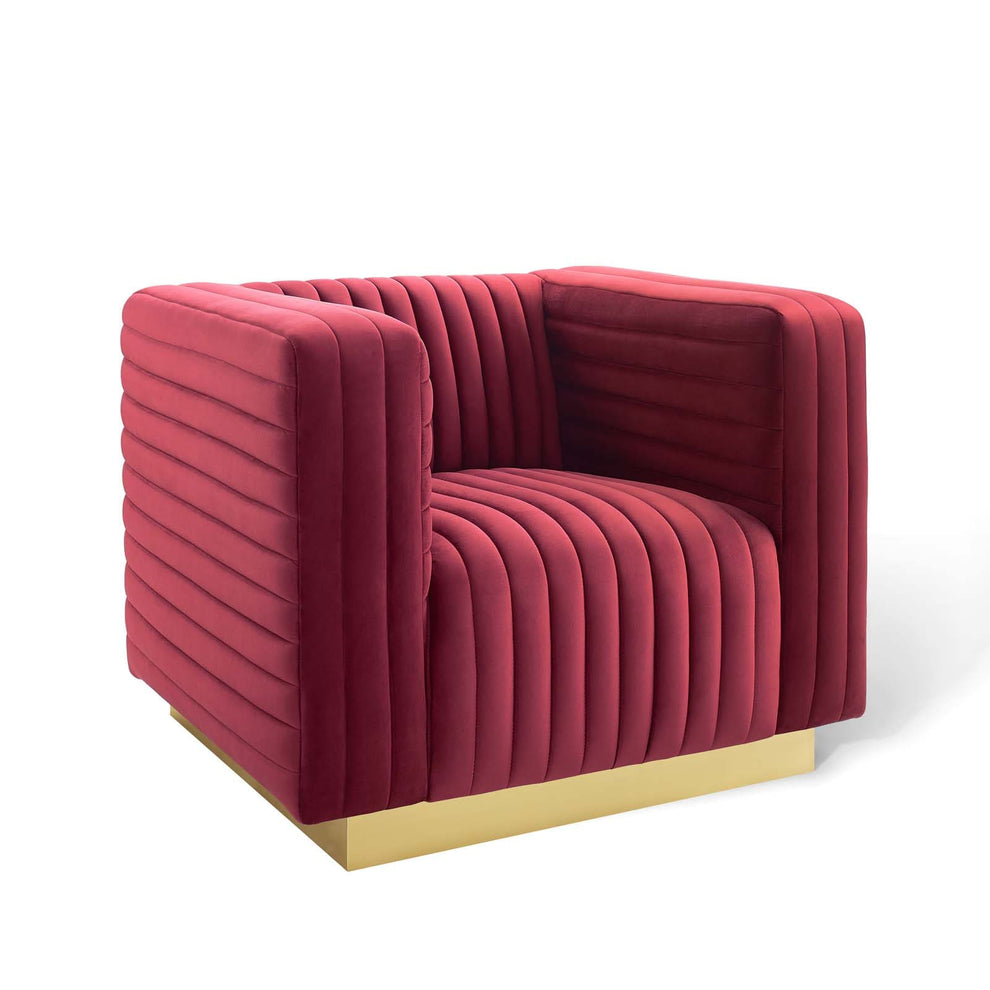 Modway Charisma Channel Tufted Performance Velvet Accent Armchair - EEI-3887 | Armchairs | Modishstore - 9