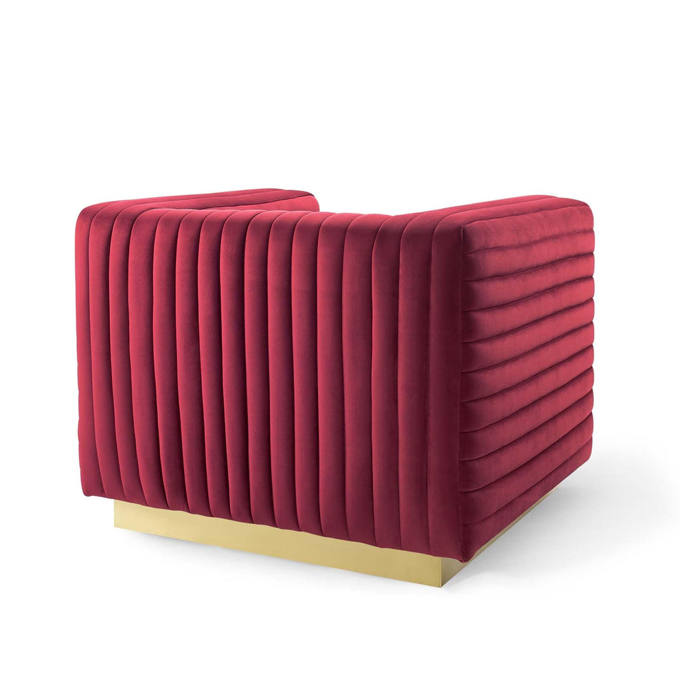 Modway Charisma Channel Tufted Performance Velvet Accent Armchair - EEI-3887 | Armchairs | Modishstore - 12