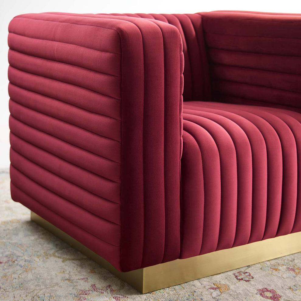 Modway Charisma Channel Tufted Performance Velvet Accent Armchair - EEI-3887 | Armchairs | Modishstore - 15