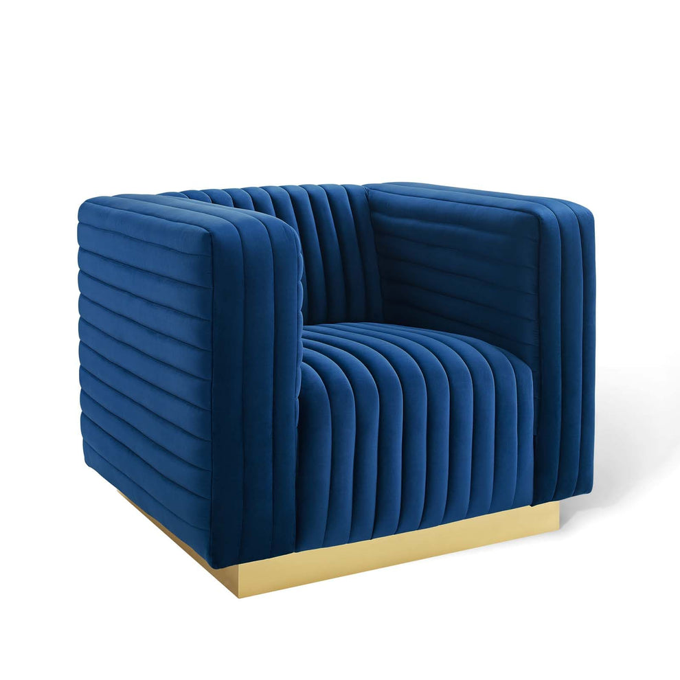 Modway Charisma Channel Tufted Performance Velvet Accent Armchair - EEI-3887 | Armchairs | Modishstore - 17