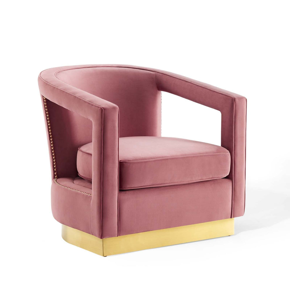 Modway Frolick Performance Velvet Armchair - EEI-3888 | Armchairs | Modishstore - 2