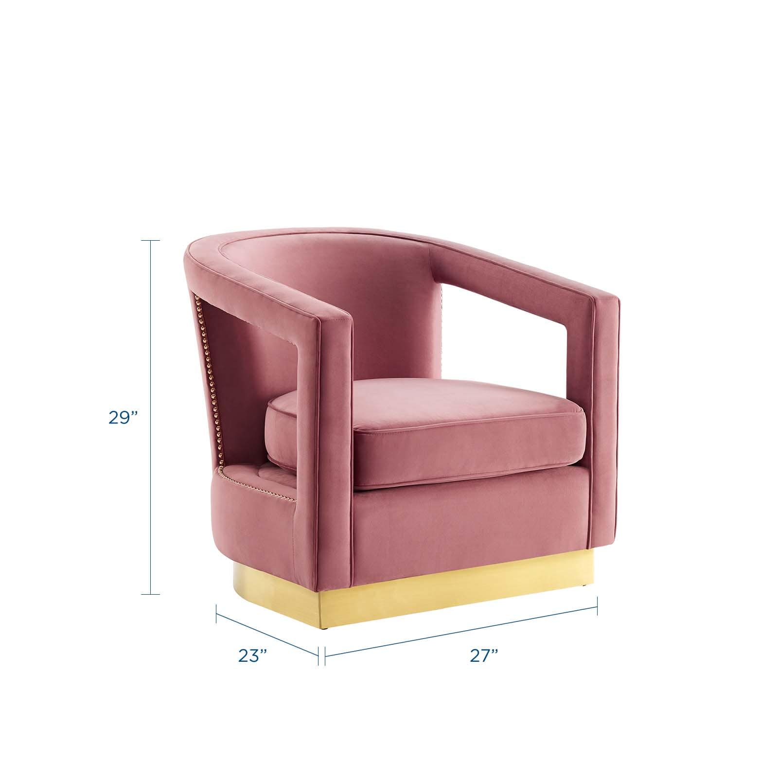 Modway Frolick Performance Velvet Armchair - EEI-3888 | Armchairs | Modishstore - 3