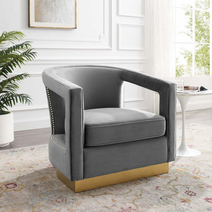 Modway Frolick Performance Velvet Armchair - EEI-3888 | Armchairs | Modishstore - 10