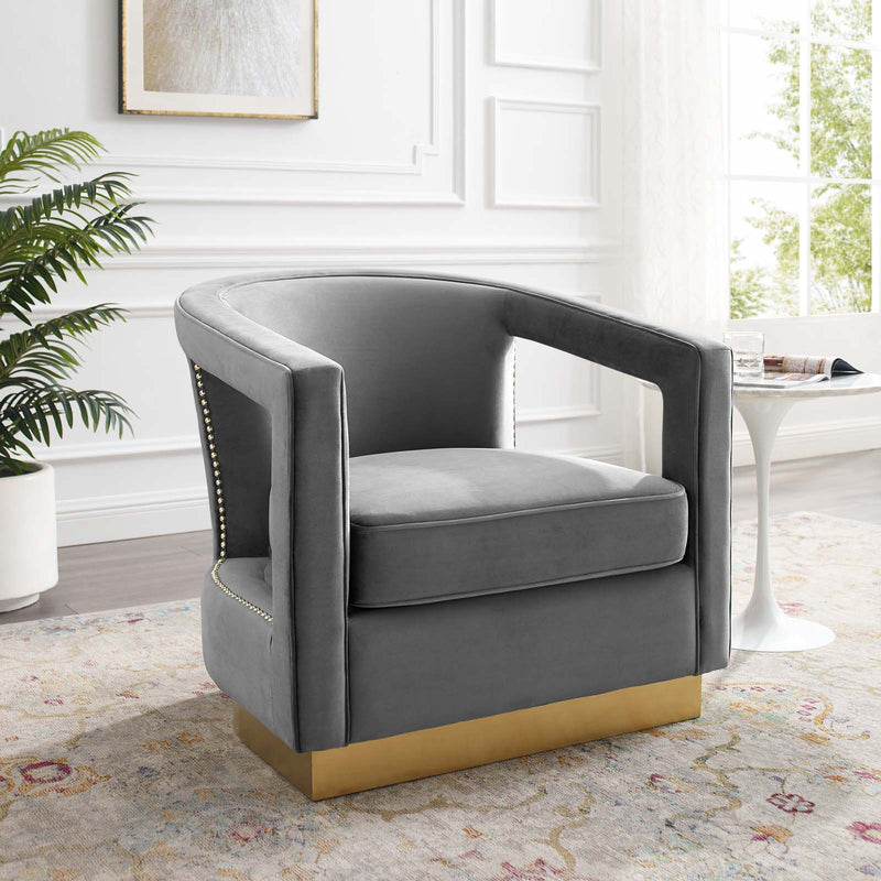 Modway Frolick Performance Velvet Armchair - EEI-3888 | Armchairs | Modishstore - 10