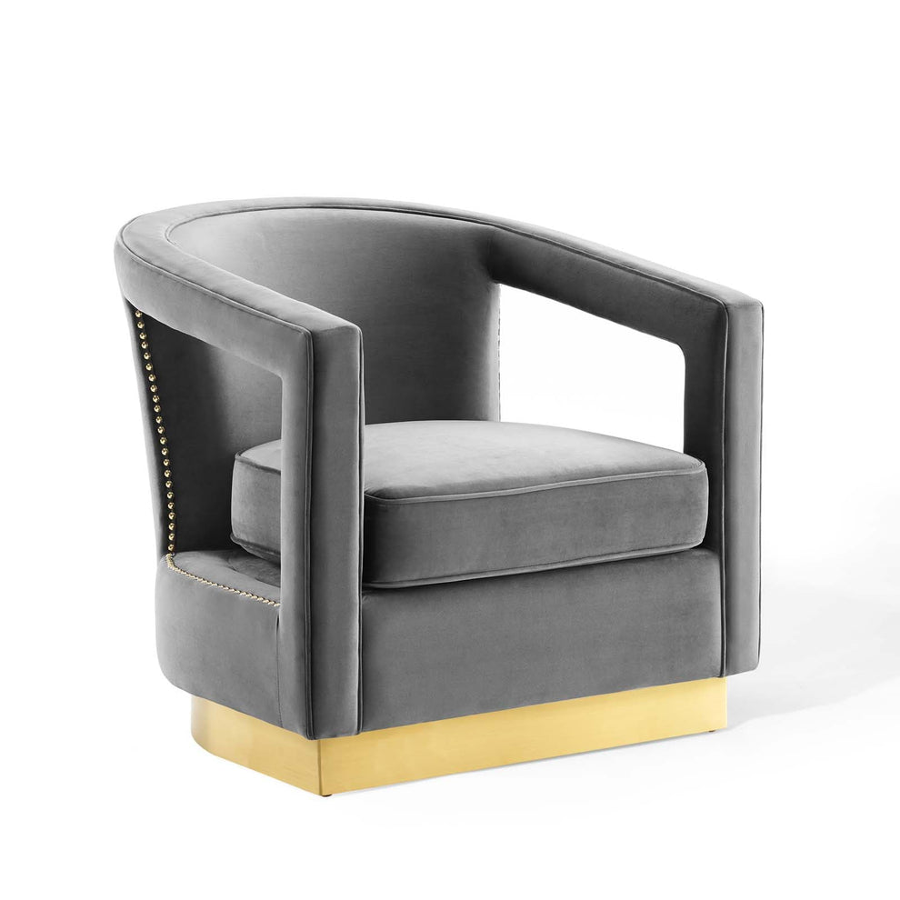 Modway Frolick Performance Velvet Armchair - EEI-3888 | Armchairs | Modishstore - 11