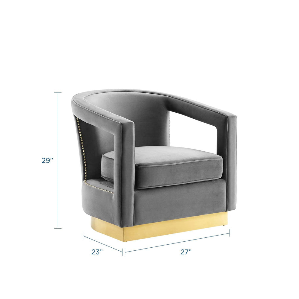 Modway Frolick Performance Velvet Armchair - EEI-3888 | Armchairs | Modishstore - 12