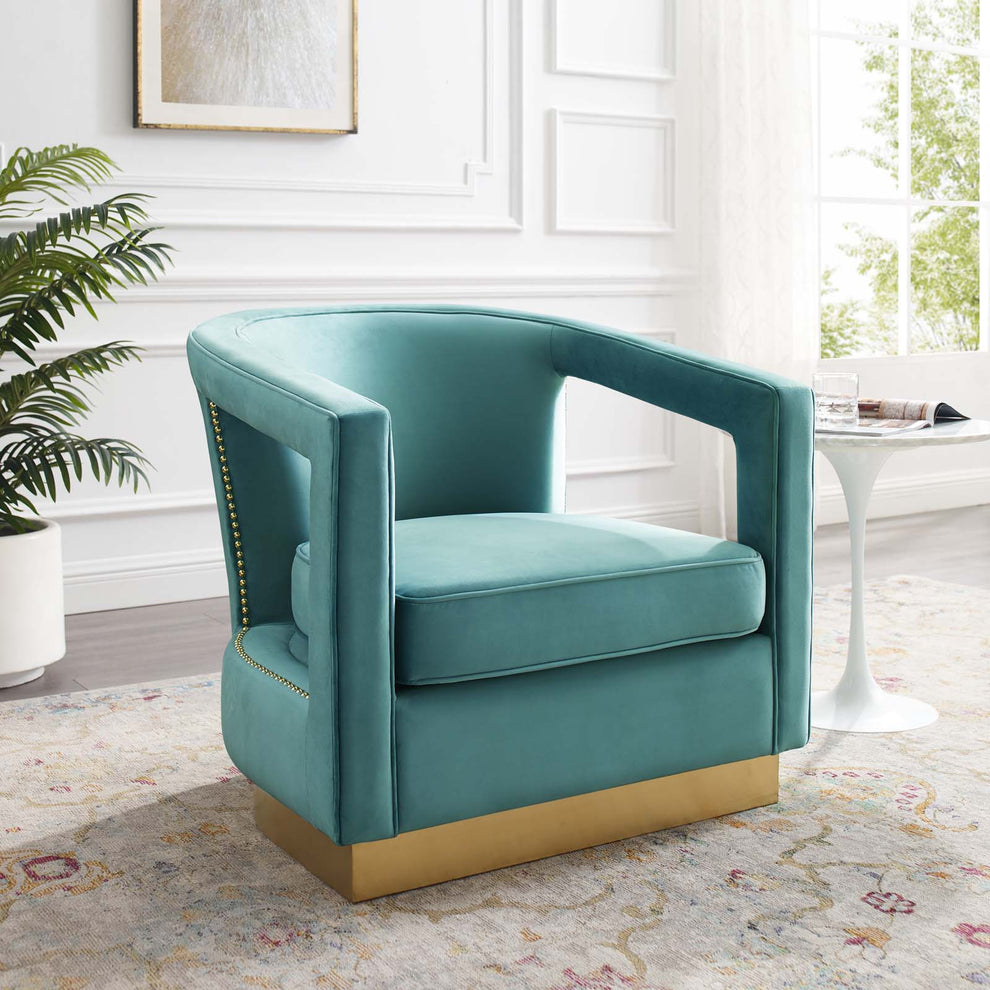 Modway Frolick Performance Velvet Armchair - EEI-3888 | Armchairs | Modishstore - 49