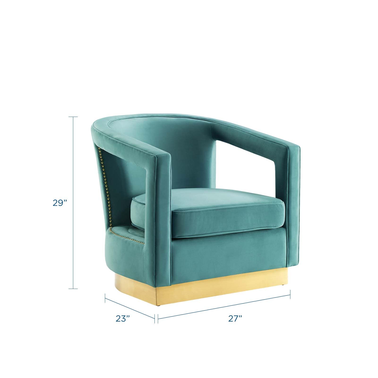 Modway Frolick Performance Velvet Armchair - EEI-3888 | Armchairs | Modishstore - 20