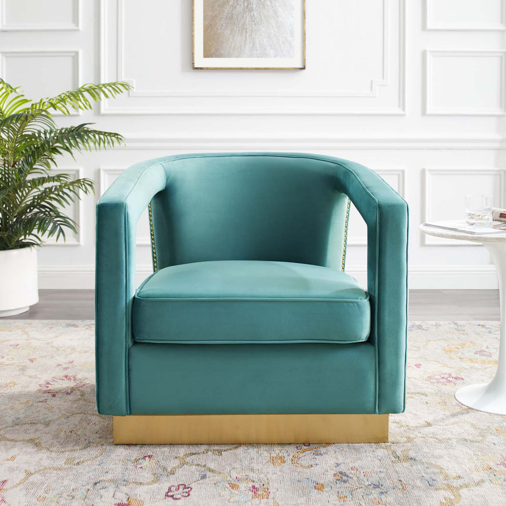 Modway Frolick Performance Velvet Armchair - EEI-3888 | Armchairs | Modishstore - 54