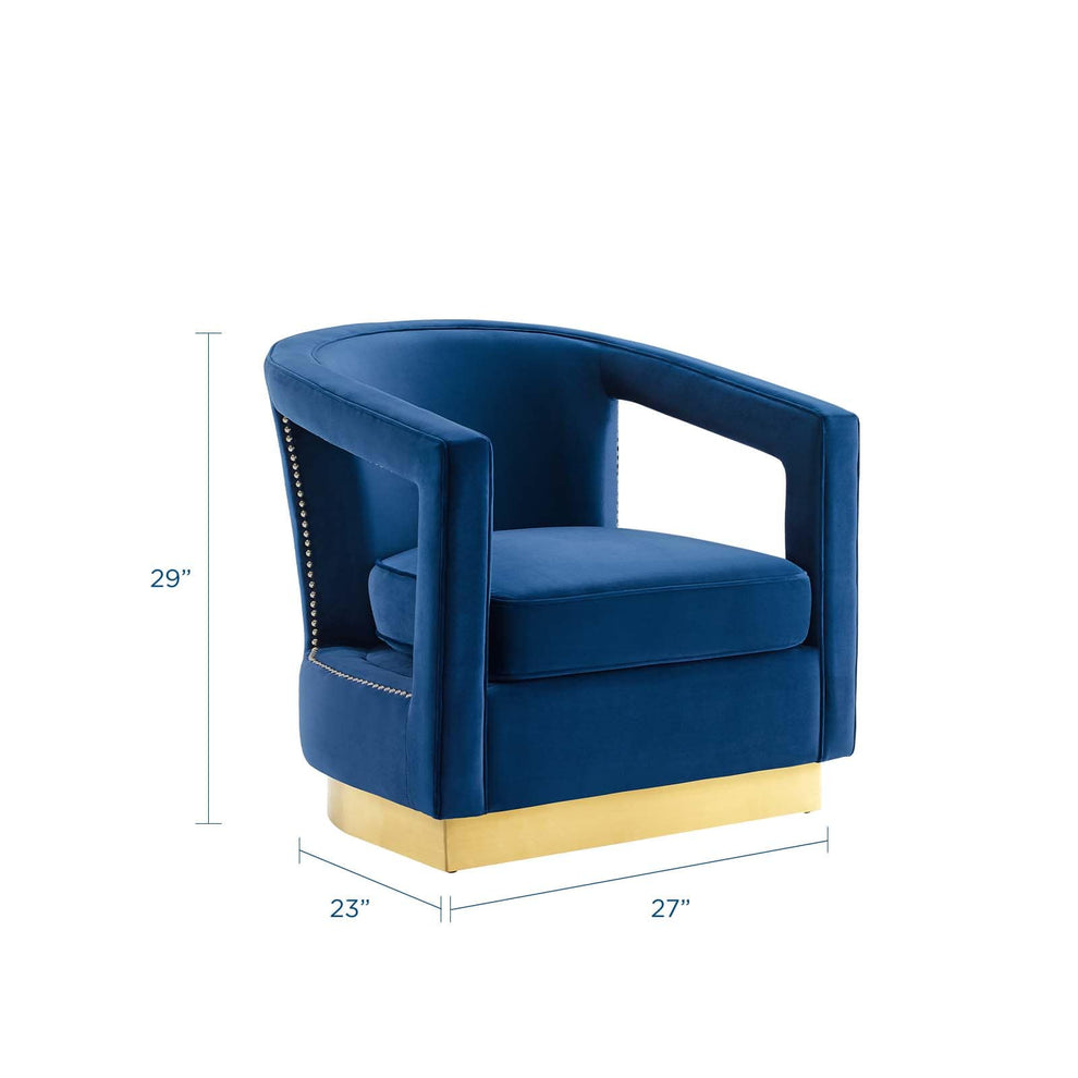 Modway Frolick Performance Velvet Armchair - EEI-3888 | Armchairs | Modishstore - 25