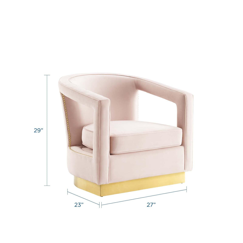 Modway Frolick Performance Velvet Armchair - EEI-3888 | Armchairs | Modishstore - 33