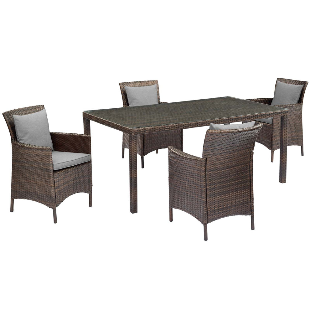 Modway Conduit 5 Piece Outdoor Patio Wicker Rattan Set - EEI-3892 | Outdoor Dining Sets | Modishstore - 22