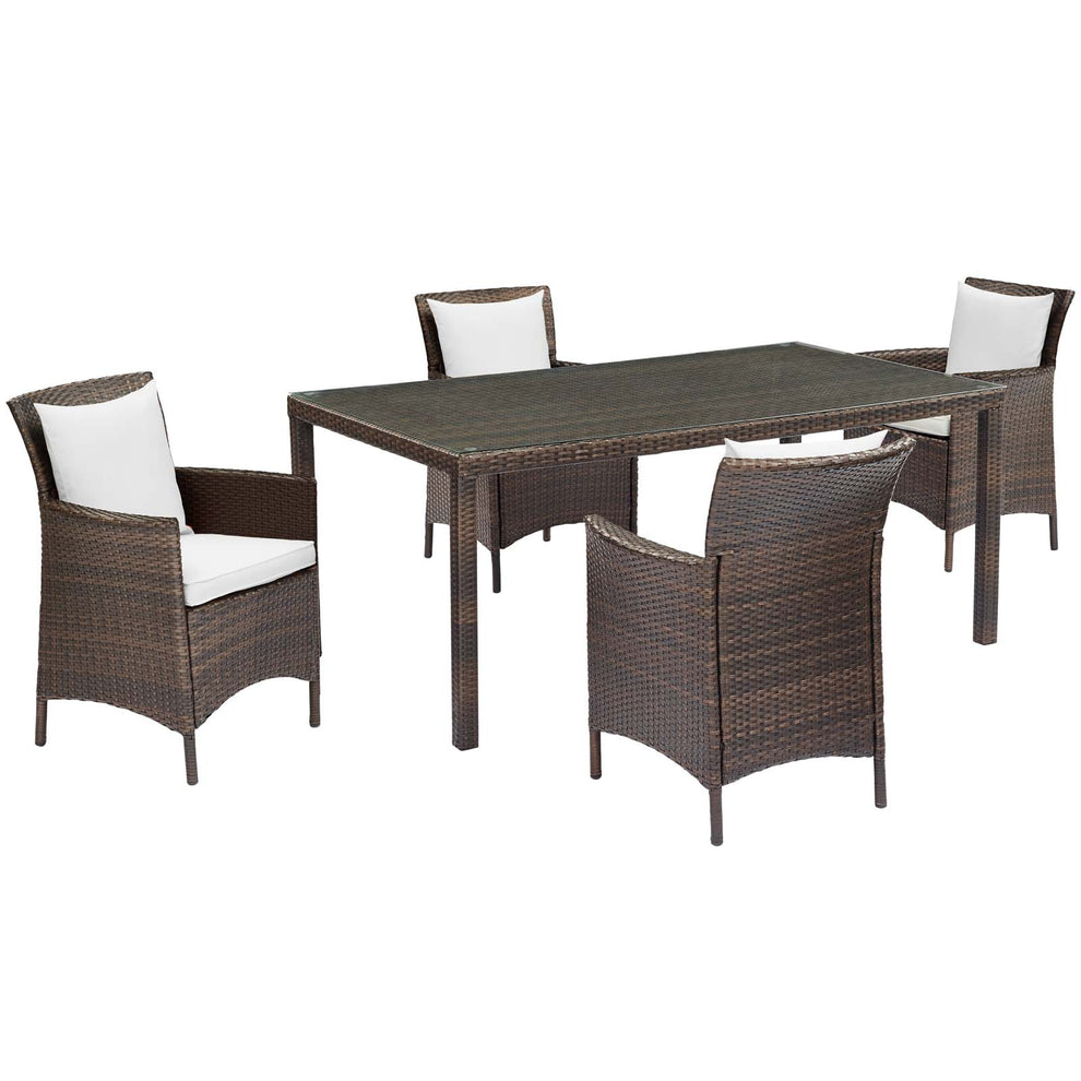 Modway Conduit 5 Piece Outdoor Patio Wicker Rattan Set - EEI-3892 | Outdoor Dining Sets | Modishstore - 64